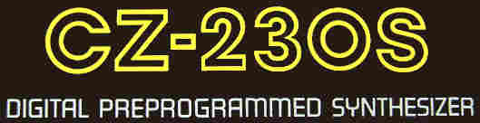 CZ-230S, digital preprogrammed synthesizer
