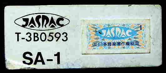 SA-1, JASRAC T-3B0593 (+ Japanese characters)